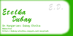 etelka dubay business card